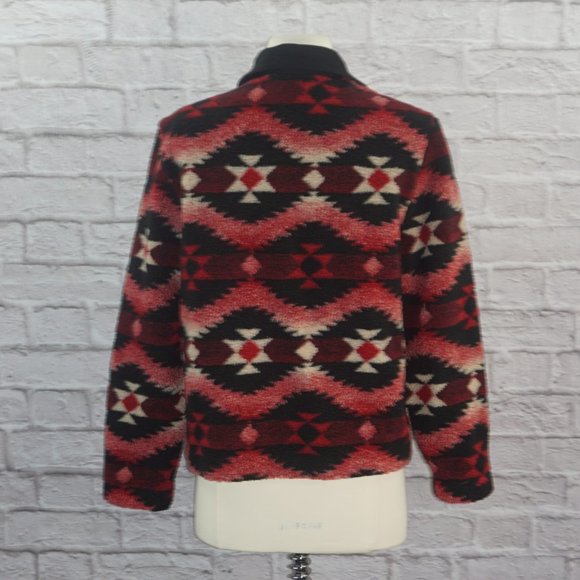 Vintage 90s Southwestern Sherpa Jacket - Picture 2 of 8